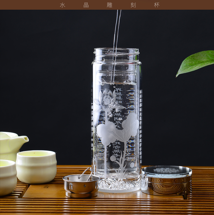 大悲咒水杯雕刻六字大明咒水晶玻璃佛杯,佛杯訂做,佛杯生產(chǎn)廠家